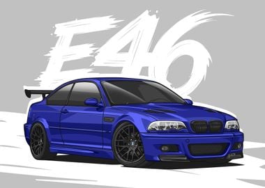 BMW E46 M3 blue