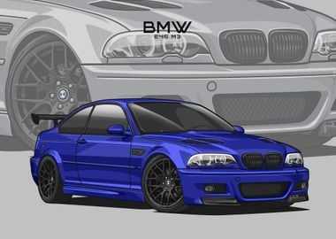 BMW E46 M3 blue