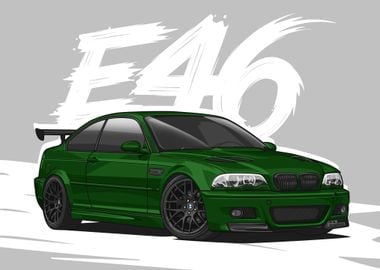 BMW E46 M3 green