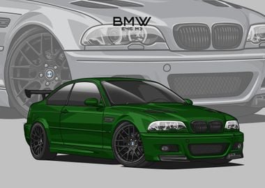 BMW E46 M3 green