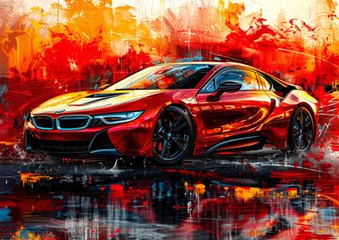 BMW I8 Painting