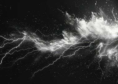 Lightning bolt black white