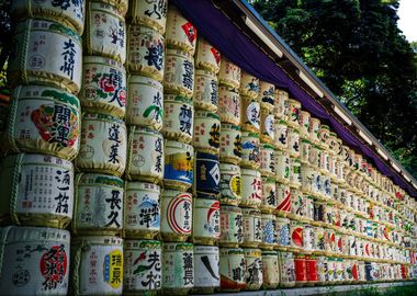 Sake Barrels Meiji Jingu