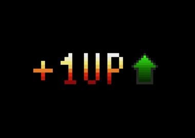 8 bit level up plus arrow