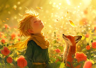 A little prince and a fox