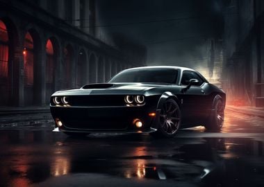 Dodge Challenger Black car