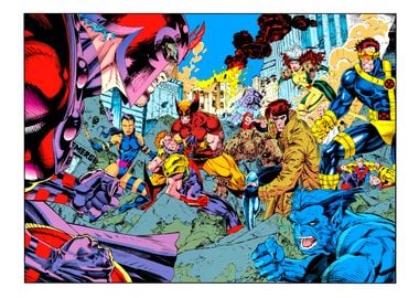 X-Men Group Fight