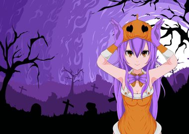 purple cute halloween