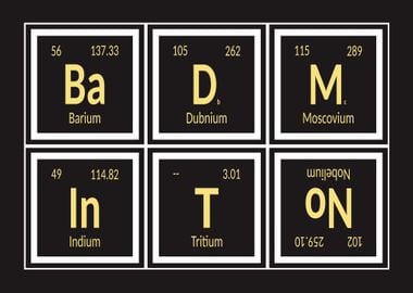 Badminton Periodic Table