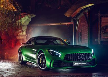 Green Mercedes AMG