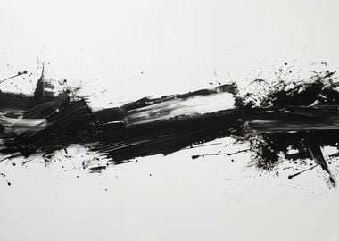 Black  White Abstract Art