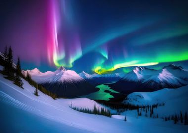 Northern Lights in Winter