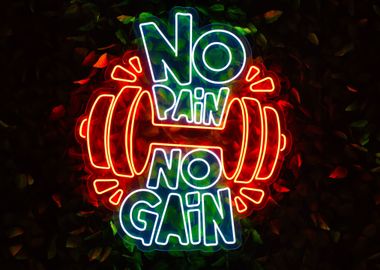 No pain No gain Neon