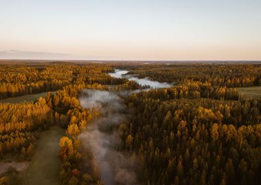 bird view of sunrise