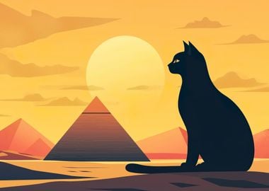 Egyptian Art Deco Cat