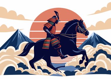 Samurai Riding Horse