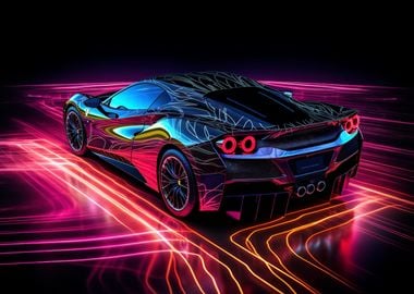 Ferrari Car Neon