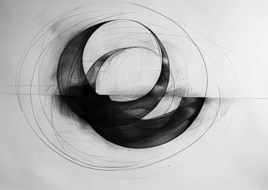 Black  White Abstract Art