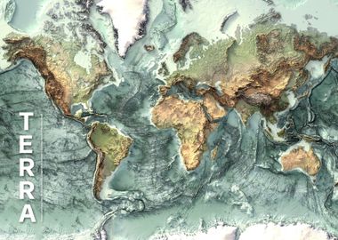 Terra relief map