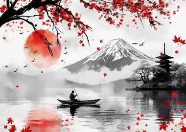 Serene Japanese landscape