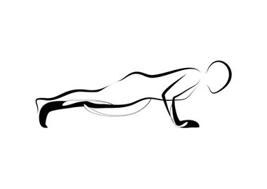 Push up pilates pose