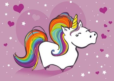 Licorne jolie coeur