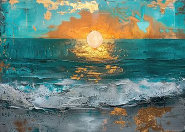 Azure Sunset Seascape