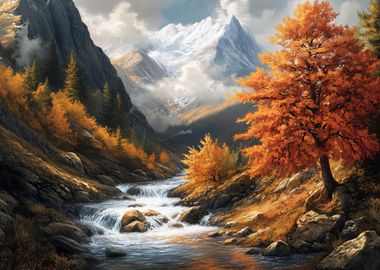 Autumn Mountain Stream