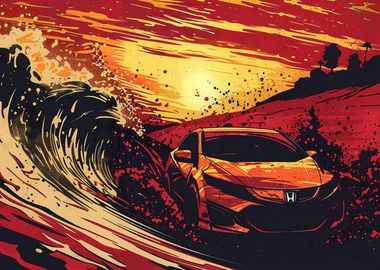 Honda Civic Sunset Wave