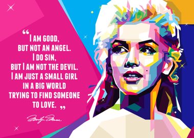 Marilyn Monroe in Pop Art with Quotes