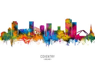 Coventry Skyline Watercolor