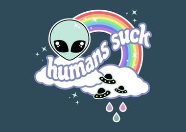 Alien Rainbow Humans Suck