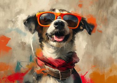 Funny Dog in Sunglasses