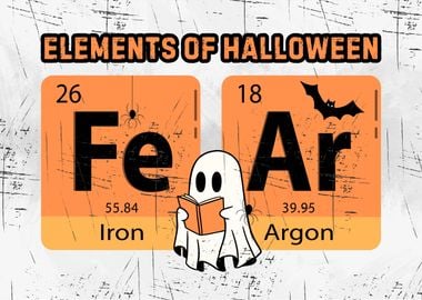 Chemistry Science Elements Of Halloween Ghost