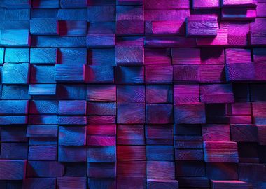 Neon Wood Wall