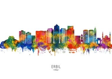 Erbil Skyline Watercolor