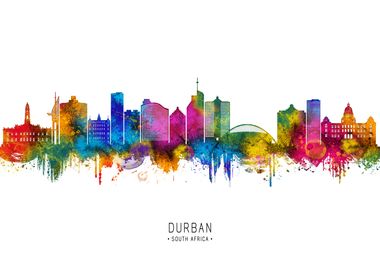 Durban Skyline Watercolor