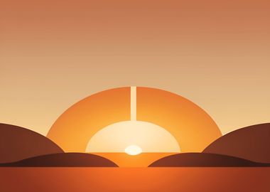 Sunset Minimalist Art