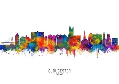 Gloucester Skyline Watercolor