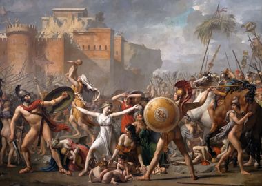 Roman Battle Scene Jacques-Louis David 