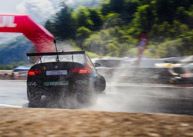 Black BMW Drifting on Track