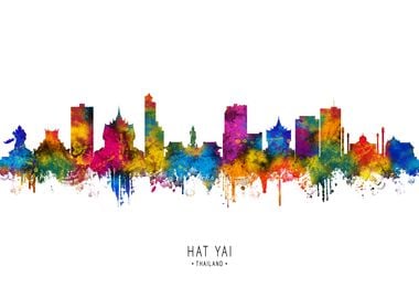 Hat Yai Skyline Watercolor