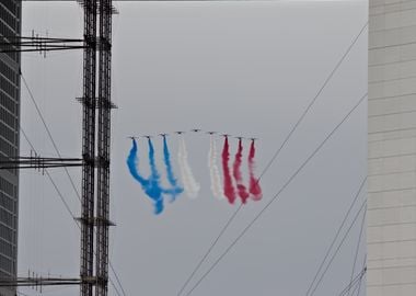 Air Show Patrouille de France, french flag