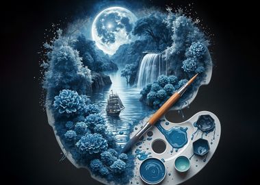 Blue Moon Landscape