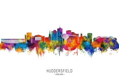 Huddersfield Skyline Watercolor