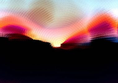 Sunset at my house.  Abstract Art