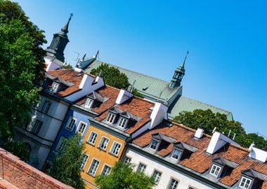 European Cityscape with Church