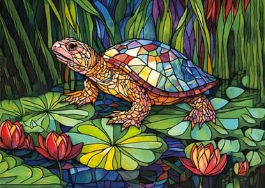 Stained Glass Turtle