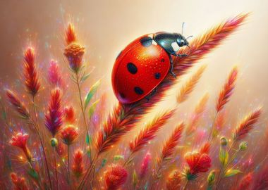 Ladybug on Grass