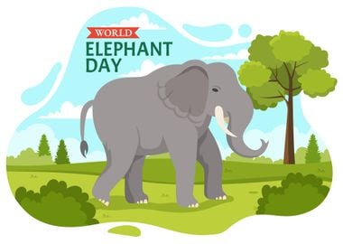 World Elephant Day Illustration